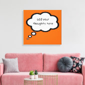 cartoon gedachten ballon decor canvas afdruk (Insitu (Woonkamer))