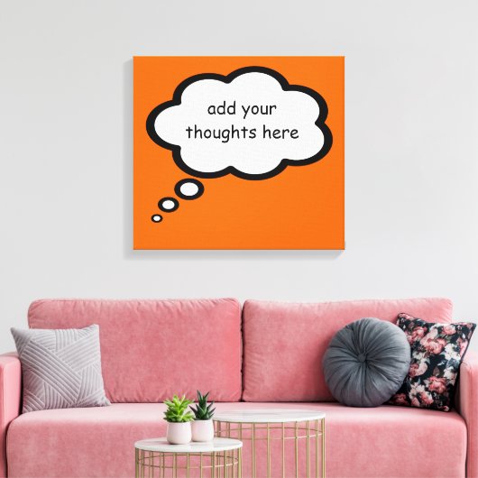 cartoon gedachten ballon decor canvas afdruk (Insitu (Woonkamer))