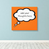 cartoon gedachten ballon decor canvas afdruk (Insitu (Houten vloer))