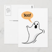 Cartoon geest gezegde Boo! briefkaart (Voorkant / Achterkant)