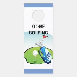 Cartoon 'Gegaan Golfen' Ontworpen Deurhanger