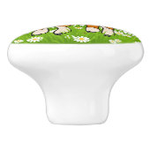 Cartoon Geit en Vlinder Keramische Knop (Zijkant)