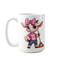 Cartoon Geit Met Bow En Broom