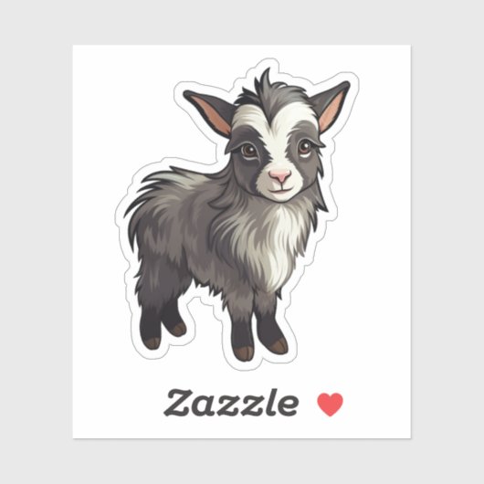 Cartoon geitenillustratie sticker (Vel)