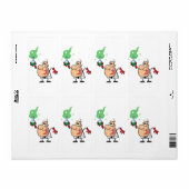 cartoon gek wetenschapper met potie etiket (Full Sheet)