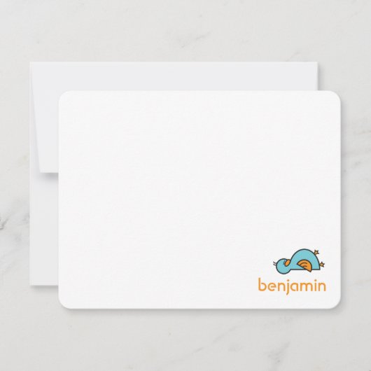 Cartoon Gekke Duckies Baby Boy Dank je Kaart (Voorkant)