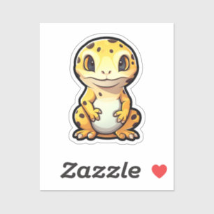 Cartoon gekko sticker