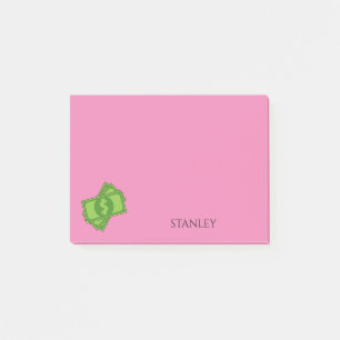 Cartoon Geld Dollar Bills Square   personaliseren Post-it® Notes