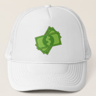 Cartoon geld dollarbiljetten trucker pet