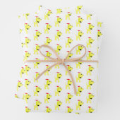 Cartoon gele hond Diva Dog Kerstmis Inpakpapier Vel (In situ)