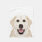 cartoon gele labrador fleece deken (Voorkant)