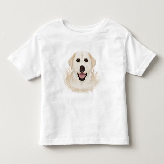 cartoon gele labrador kinder shirts (Voorkant)