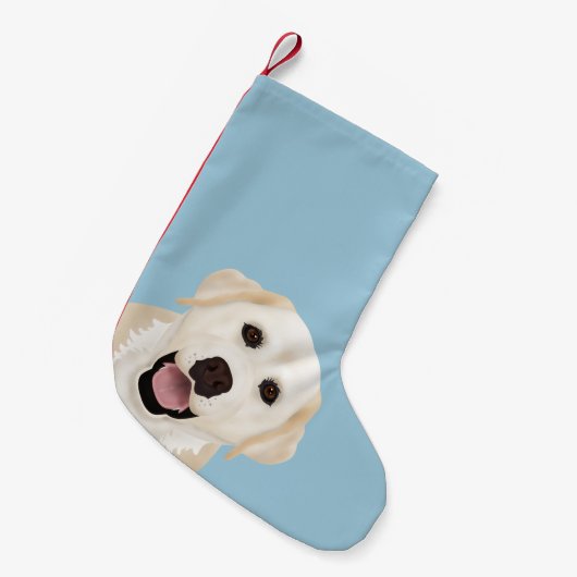 cartoon gele labrador kleine kerstsok (Voorkant (Hangend))