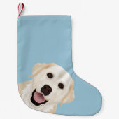 cartoon gele labrador kleine kerstsok (Voorkant)