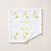Cartoon gele poedel Posh Paws Bath Towel Set Bad Handdoek (Wasdoekje)