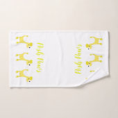 Cartoon gele poedel Posh Paws Bath Towel Set Bad Handdoek (Handdoek)