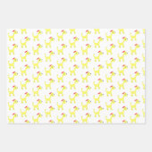 Cartoon gele poedel Posh Paws Kerstmis Inpakpapier Vel (Voorkant 3)