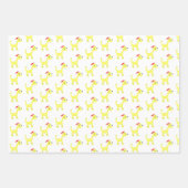 Cartoon gele poedel Posh Paws Kerstmis Inpakpapier Vel (Voorkant)