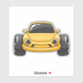 Cartoon Gele Toon Auto Sticker (Vel)