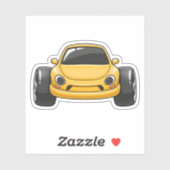 Cartoon Gele Toon Auto Sticker (Vel)