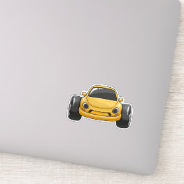 Cartoon Gele Toon Auto Sticker