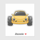 Cartoon Gele Toon Auto Sticker (Vel)
