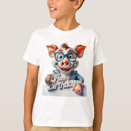 Cartoon Gelukkige Verjaardag Illustratie Een knorr T-shirt