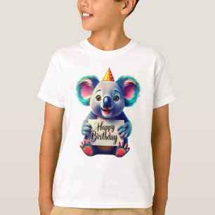 Cartoon Gelukkige Verjaardag Koala Beer Illustrati T-shirt