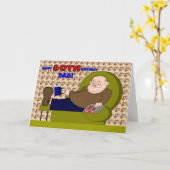 Cartoon Gelukkige Zestiende Verjaardag Papa Kaart (Gele Bloem)