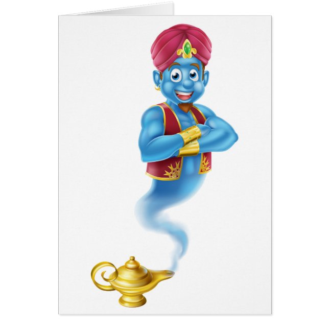 Cartoon Genie en Lamp (Voorkant)