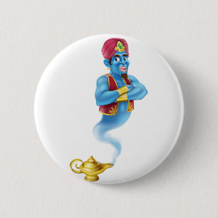 Cartoon Genie Ronde Button 5,7 Cm