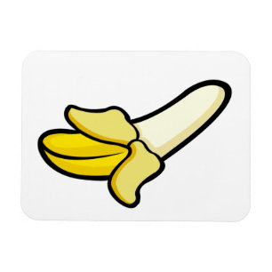 Cartoon Gepelde Banaan Fruit Magneet