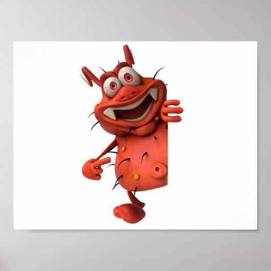 Cartoon Germ Poster (Voorkant)