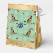 Cartoon German Shepherd Dog Bedankdoosjes (Achterkant)