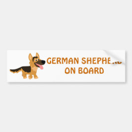 Cartoon German Shepherd Dog Bumpersticker