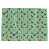 Cartoon German Shepherd Dog Large Cadeautasje (Achterkant)