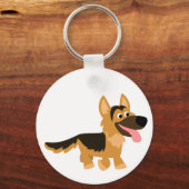 Cartoon German Shepherd Dog Sleutelhanger (Voorkant)