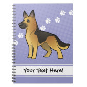 Cartoon German Shepherd Notitieboek (Voorkant)