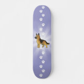 Cartoon German Shepherd Persoonlijk Skateboard (Voorkant)