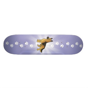 Cartoon German Shepherd Persoonlijk Skateboard