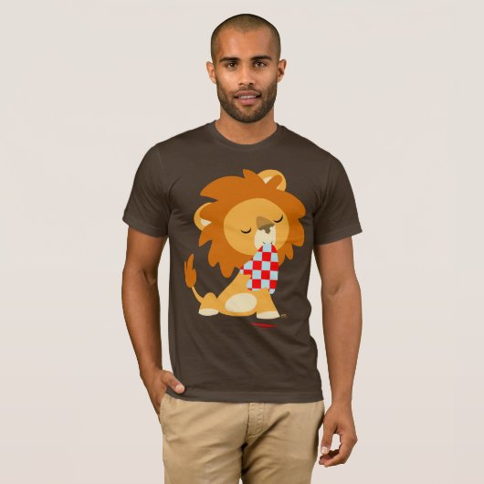 Cartoon Gesimuleerde lion T-shirt (Voorkant volledig)