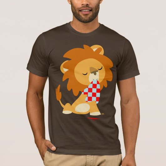 Cartoon Gesimuleerde lion T-shirt (Voorkant)