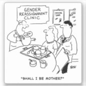 Cartoon geslachtsverandering. sticker (Voorkant)