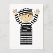 Cartoon gevangene briefkaart (Voorkant)