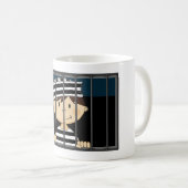 Cartoon gevangene in cel koffiemok (Voorkant rechts)