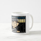 Cartoon gevangene in cel koffiemok (Voorkant rechts)