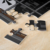 Cartoon gevangene in cel legpuzzel (Zijkant)