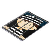 Cartoon gevangene in cel notitieboek (Linkerzijde)