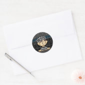 Cartoon gevangene in cel ronde sticker (Envelop)