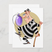 Cartoon Gevangene uitnodigingen (Voorkant / Achterkant)